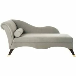 Caiden Chaise with Pillow - Safavieh Gray -Living Room Chairs store unnamed file 10558