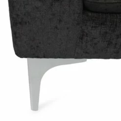 Beamon Contemporary Fabric Chaise Lounge - Christopher Knight Home Ivory/silver -Living Room Chairs store unnamed file 10566