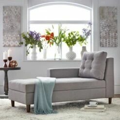Sabrina Storage Chaise - Buylateral Gray