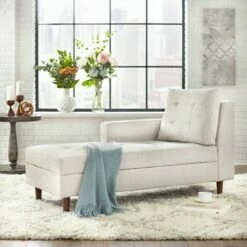 Sabrina Storage Chaise - Buylateral Gray -Living Room Chairs store unnamed file 10614