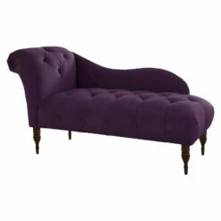 Custom Upholstered Tufted Chaise - Skyline Furniture Linen Talc -Living Room Chairs store unnamed file 10622
