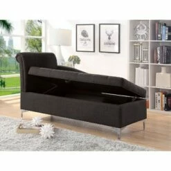 Dartania Storage Chaise Gray - HOMES: Inside + Out -Living Room Chairs store unnamed file 10653