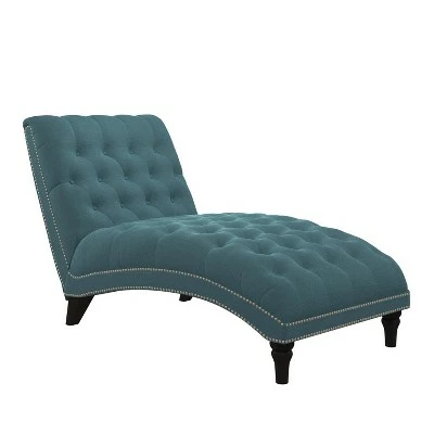 Cara Snuggler Chaise - Handy Living Linen Blue 6 Cara Snuggler Chaise - Handy Living Linen Blue - Image 4
