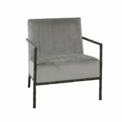 Raleigh Velvet Arm Chair - Abbyson Living Light Gray -Living Room Chairs store unnamed file 1068