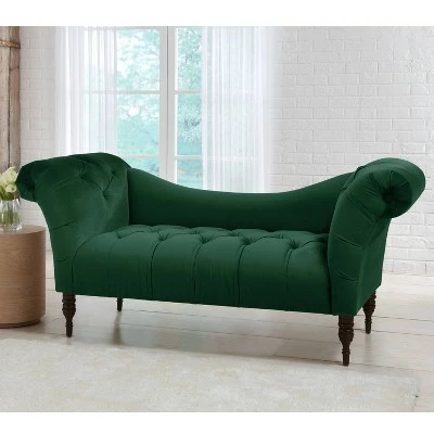 Tufted Chaise Lounge - Skyline Furniture Mystere Jade 6 Tufted Chaise Lounge - Skyline Furniture Mystere Jade - Image 4