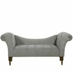 Skyline Furniture Erin Tufted Chaise Lounge - Cloth & Company Dark Green Velvet -Living Room Chairs store unnamed file 10726