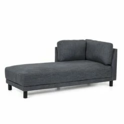 Hyland Contemporary Fabric Upholstered Chaise Lounge - Christopher Knight Home Navy Blue/black -Living Room Chairs store unnamed file 10739