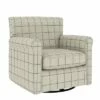 Tinsley Modern Rolled Arm Swivel Club Chair Checkered - Handy Living Barley Tan -Living Room Chairs store unnamed file 1074