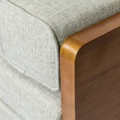 Keairns Mid Century Modern Tufted Double End Chaise Lounge with Bolster Pillows - Christopher Knight Home Gray/dark Walnut -Living Room Chairs store unnamed file 10748