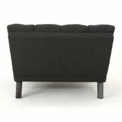 Kaniel Traditional Tufted Fabric Double Chaise - Christopher Knight Home Dark Gray -Living Room Chairs store unnamed file 10762