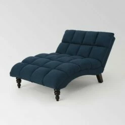 Kaniel Traditional Tufted Fabric Double Chaise - Christopher Knight Home Dark Gray -Living Room Chairs store unnamed file 10764