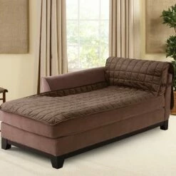 Antimicrobial Quilted Armless Chaise Furniture Protector - Sure Fit Silver Pine