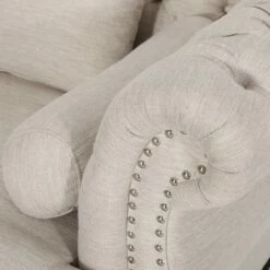 Wellston Contemporary Tufted Double Chaise Lounge with Accent Pillows - Christopher Knight Home Charcoal/dark Brown -Living Room Chairs store unnamed file 10788