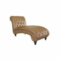 Allison Tufted Leather Chaise - Abbyson Living Brown -Living Room Chairs store unnamed file 10800