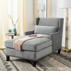 Vitali Studded Chaise - Safavieh Sand