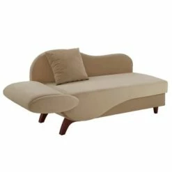 Gracie Two Toned Dark and Light Functional Chaise with 1 Pillow - Inspire Q Beige -Living Room Chairs store unnamed file 10818