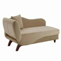 Gracie Two Toned Dark and Light Functional Chaise with 1 Pillow - Inspire Q Beige -Living Room Chairs store unnamed file 10827