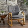 Braant Mid-Century Fabric Rocker - Christopher Knight Home Wheat -Living Room Chairs store unnamed file 1083