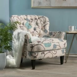 Tafton Floral Club Accent Chair - Christopher Knight Home