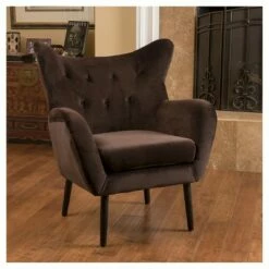 Alyssa New Velvet Armchair - Christopher Knight Home Navy