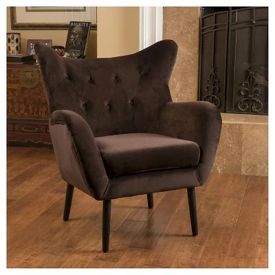 Alyssa New Velvet Armchair - Christopher Knight Home Navy 3 Alyssa New Velvet Armchair - Christopher Knight Home Navy