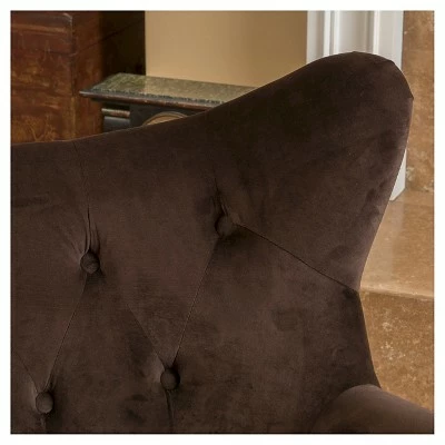Alyssa New Velvet Armchair - Christopher Knight Home Navy 4 Alyssa New Velvet Armchair - Christopher Knight Home Navy - Image 2