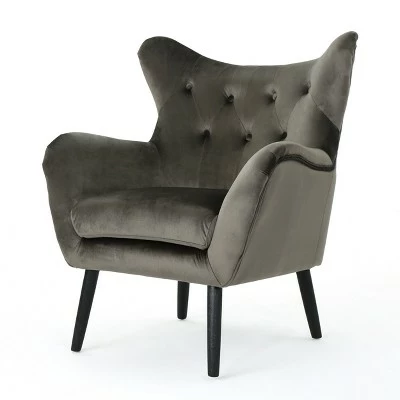Alyssa New Velvet Armchair - Christopher Knight Home Navy 14 Alyssa New Velvet Armchair - Christopher Knight Home Navy - Image 12