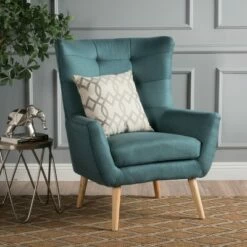 Tamsin Mid-Century Club Chair - Christopher Knight Home Wheat