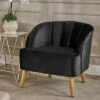 Amaia Modern New Velvet Club Chair - Christopher Knight Home Black -Living Room Chairs store unnamed file 10949