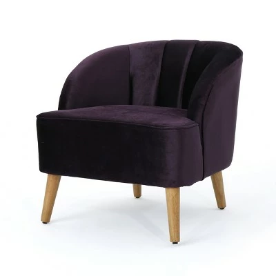 Amaia Modern New Velvet Club Chair - Christopher Knight Home Black 7 Amaia Modern New Velvet Club Chair - Christopher Knight Home Black - Image 5