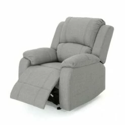 Mozelle Classic Gliding Recliner - Christopher Knight Home Gray Fabric -Living Room Chairs store unnamed file 1096
