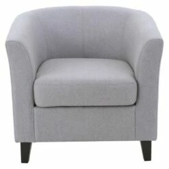 Preston Fabric Club Chair - Christopher Knight Home Light Gray -Living Room Chairs store unnamed file 10967