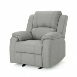 Mozelle Classic Gliding Recliner - Christopher Knight Home Gray Fabric -Living Room Chairs store unnamed file 1097