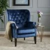 Tomlin New Velvet Club Chair - Christopher Knight Home Gray