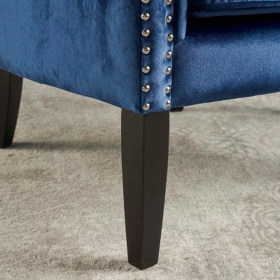 Tomlin New Velvet Club Chair - Christopher Knight Home Gray 5 Tomlin New Velvet Club Chair - Christopher Knight Home Gray - Image 3