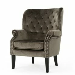 Tomlin New Velvet Club Chair - Christopher Knight Home Gray 12 Tomlin New Velvet Club Chair - Christopher Knight Home Gray -Living Room Chairs store unnamed file 10999