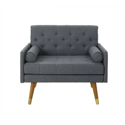 Eugene Mid-Century Modern Club Chair - Christopher Knight Home Dark Gray 8 Eugene Mid-Century Modern Club Chair - Christopher Knight Home Dark Gray - Image 6