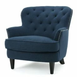 Tafton Tufted Club Chair - Christopher Knight Home Navy -Living Room Chairs store unnamed file 11035