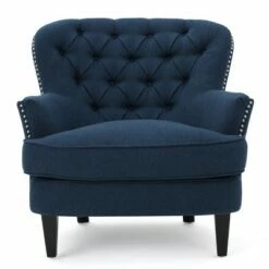 Tafton Tufted Club Chair - Christopher Knight Home Navy -Living Room Chairs store unnamed file 11036