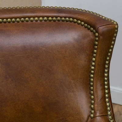 Njord Vintage Leather Club Chair - Light Brown - Christopher Knight Home 4 Njord Vintage Leather Club Chair - Light Brown - Christopher Knight Home - Image 2
