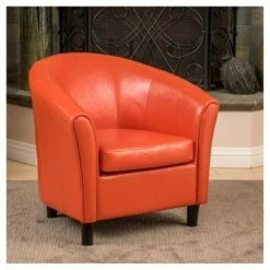Napoli Club Chair Orange - Christopher Knight Home -Living Room Chairs store unnamed file 11055