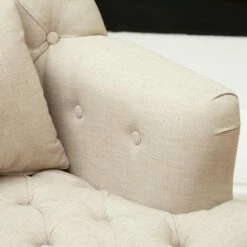 Anastasia Tufted Chair Beige - Christopher Knight Home