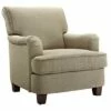 London Arm Linen Club Chair with Nailheads - Dorel Living® Beige -Living Room Chairs store unnamed file 11059