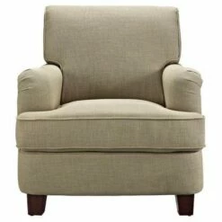 London Arm Linen Club Chair with Nailheads - Dorel Living® Beige -Living Room Chairs store unnamed file 11063