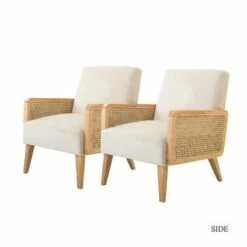 Chloé Cane Accent Chair Set of 2 | Karat Home -Living Room Chairs store unnamed file 1107