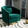 Clara Quilted Swivel Tub Chair Emerald - Safavieh -Living Room Chairs store unnamed file 11085
