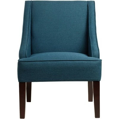 Elm Lane Dixon Blue Fabric Swoop Arm Chair 7 Elm Lane Dixon Blue Fabric Swoop Arm Chair - Image 5