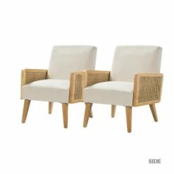Chloé Cane Accent Chair Set of 2 | Karat Home -Living Room Chairs store unnamed file 1110