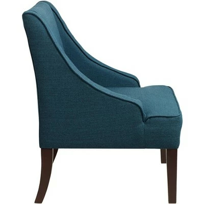Elm Lane Dixon Blue Fabric Swoop Arm Chair 8 Elm Lane Dixon Blue Fabric Swoop Arm Chair - Image 6