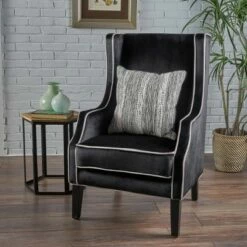 Eddison Traditional Two-Toned Club Chair - Christopher Knight Home Gray